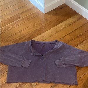 Aeropostale Purple Waffle Knit Top